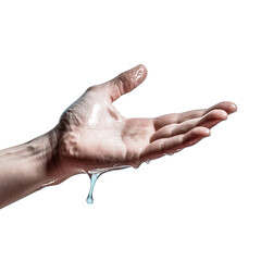 hand of a person washing hands Transparent png