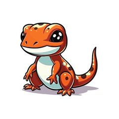 Playful Amphibian: Delightful Salamander Character Design