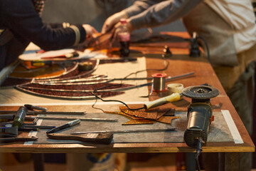 handcrafted religious stained glass workshop