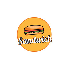 Sandwich Logo Template with Vector Concept