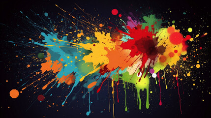 Paint Splatters abstract background. Generative ai.
