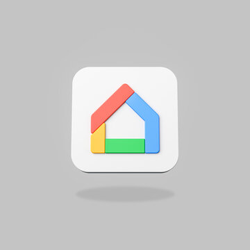 Google Home App Icon on Flat Gray Background