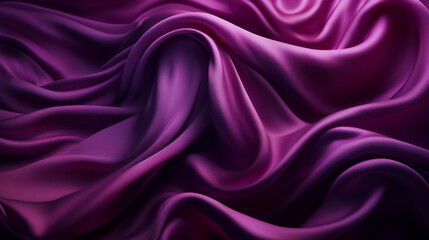 Obraz premium Purple Silk Waves Background. Generative ai.