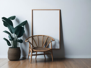 Empty picture frame mockup