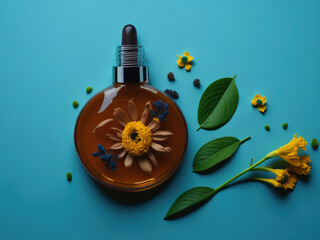 still life with sunflower oil
