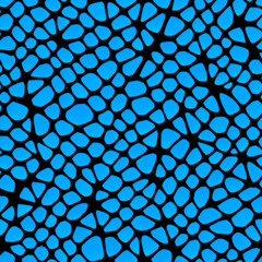 Fototapeta premium Inkblot Symphony: Dive into the Abstract World of Blue and Black in a Seamless Pattern AI-generated