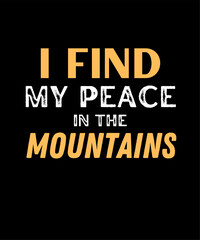 Mountain Hiking Typography T shirt Design