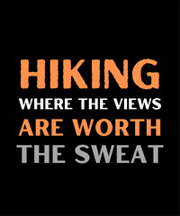 Mountain Hiking Typography T shirt Design