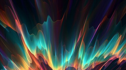 3d render, abstract background. Colorful caustic overlay effect, Generative AI