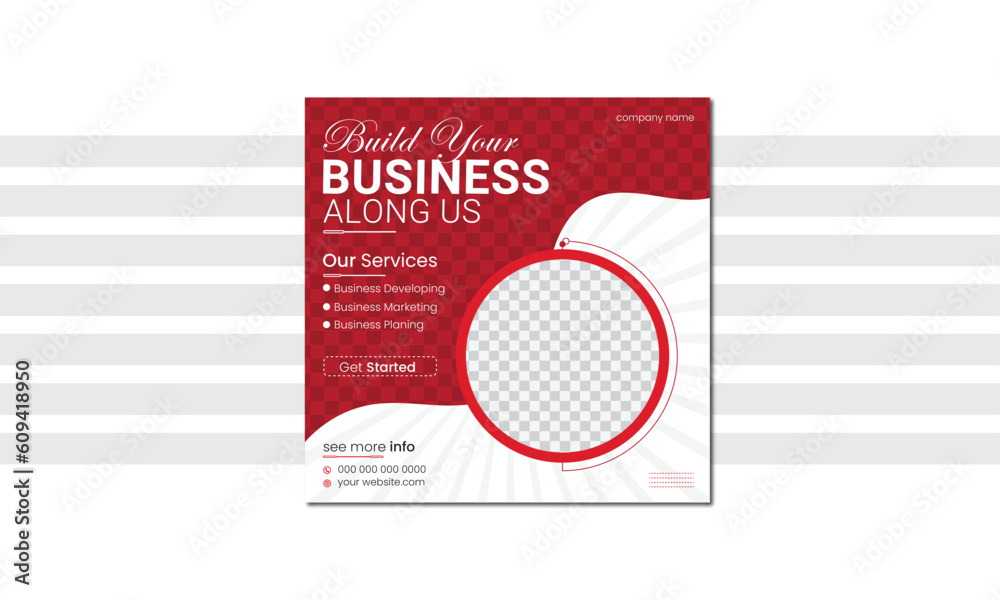 Wall mural creative editable minimal square banner template. color background with stripe line shape. suitable 