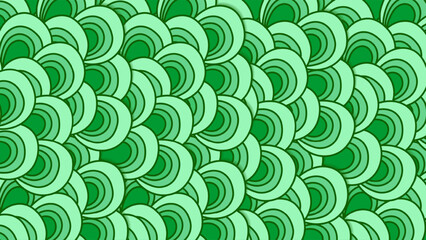 Excellent abstract green background with doodle lines. Vector illustration