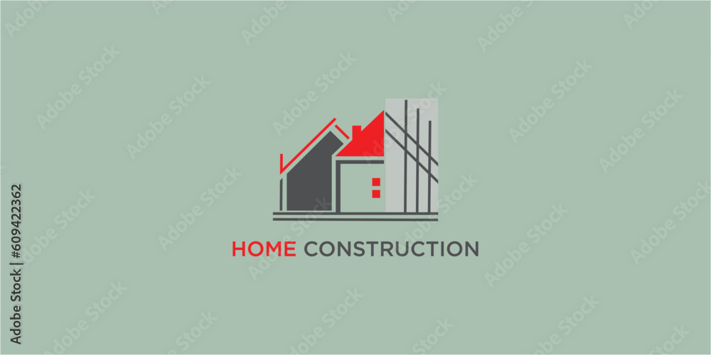 Wall mural Building logo with modern style| Home construction| Premium vector