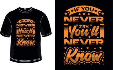 Motivational typography t-shirt design template