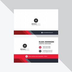 Naklejka premium Creative and modern business card template