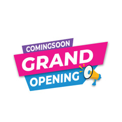 Grand opening vector illustration, background for new store, club, etc. Template banner, flyer, design element, decoration for opening ceremony