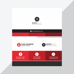 Naklejka premium Creative and modern business card template