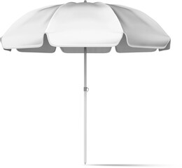 Beach Umbrella Blank White Isolated 3D Rendering - obrazy, fototapety, plakaty