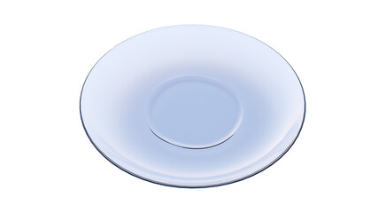 Empty glass of plate isolated on white background