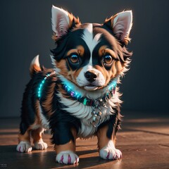 A cute little dog with necklace
