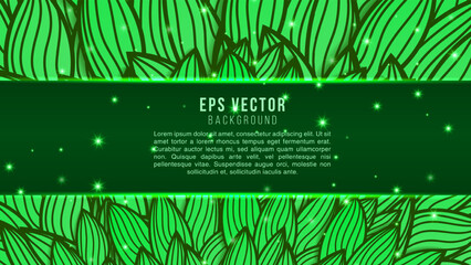 Green doodle decorative floral design frame with space for text in center. Black and white image in adult colouring books style