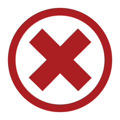 Fototapeta premium Red Error icon vector ai 