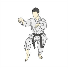 illustration of karate figter vector © irvan
