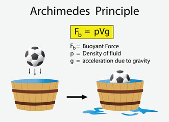illustration of physics, Archimedes Principle, The buoyant force illustration, Archimedes principle experiments and buoyant force, Positive negative and neutral buoyancy