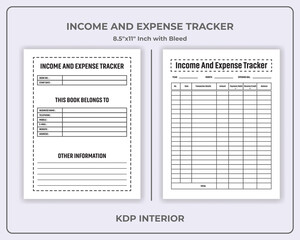Income And Expense Tracker KDP Interior