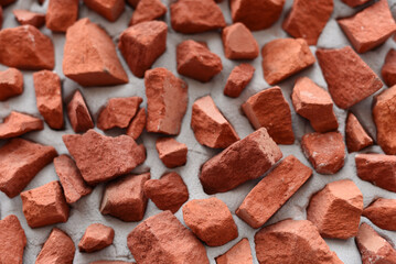 Bright and colorful brick wall. Close-up, background