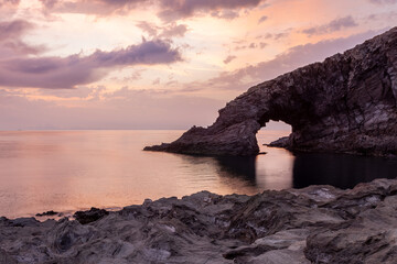 Pantelleria, alba all'arco dell'Elefante - obrazy, fototapety, plakaty