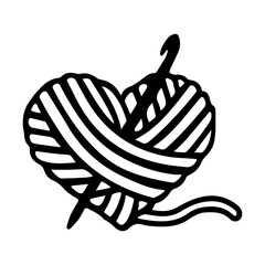 Crochet SVG File, Crochet Heart SVG, Crochet Hook svg, Vector Clip Art for Commercial and Personal Use, Cricut, Silhouette Cameo, Decal, Vinyl Cut, Svg Files for Cricut