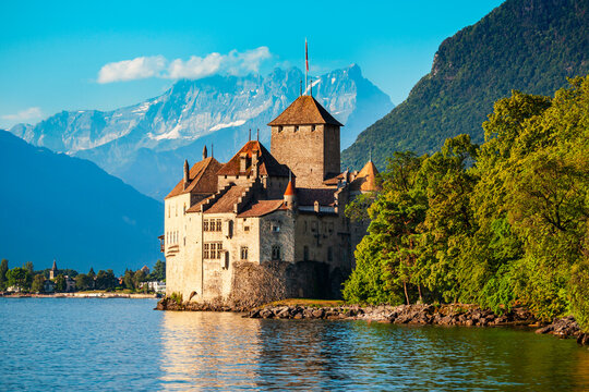 Chateau Chillon Castle in Switzerland