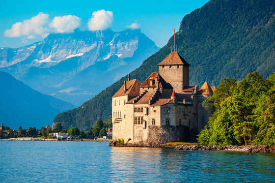 Chateau Chillon Castle in Switzerland