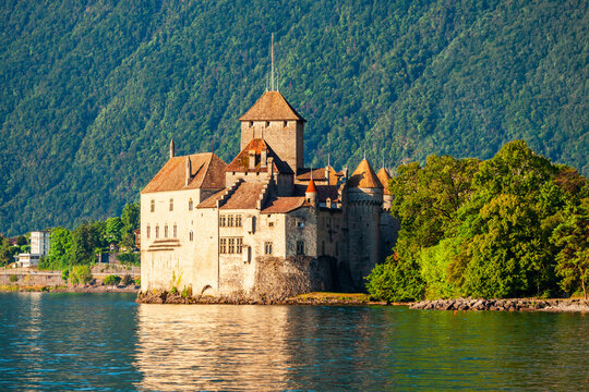 Chateau Chillon Castle in Switzerland