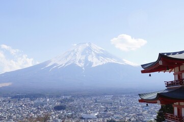 View of Fujiyama and Pagoda