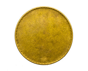 old empty gold coin on a przezroczystym isolated background. png	