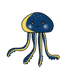 Lovely octopus happy idea sea