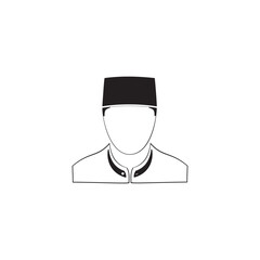 Muslim man icon symbol sign vector