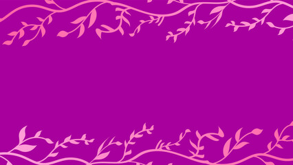 Obraz na płótnie Canvas Abstract purple background of floral shapes, lines on white background with blank space in center for text. Minimalist wavy background.
