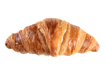 freshly baked tasty croissants. French pastry. png transparent background