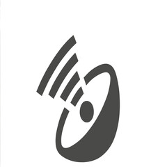 speaker icon isolated on white background