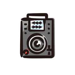 CDJ - Hip Hop icon/illustration (Hand-drawn line, colored version)