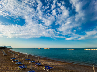 beach and sea , picture taken in Porto Recanati, Macerata, Marche, Italy