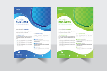 Corporate Business Flyer Template Vector Design For Your Business Advertisement In 2 Different Color