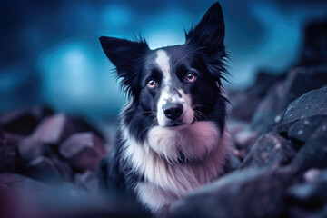 Portret psa, fotografia psów, profesjonalna sesja fotograficzna - obrazy, fototapety, plakaty