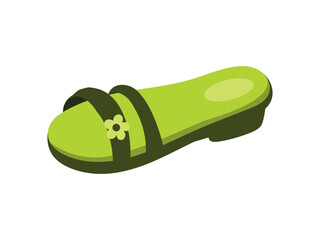 green flip flops