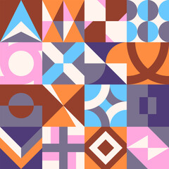 Abstract vector geometric pattern design in Neo Geo style - 609458169