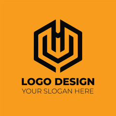 Modern luxury and minimalist monogram logo design