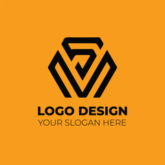 Modern luxury and minimalist monogram logo design