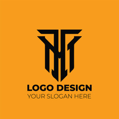 Modern luxury and minimalist monogram logo design